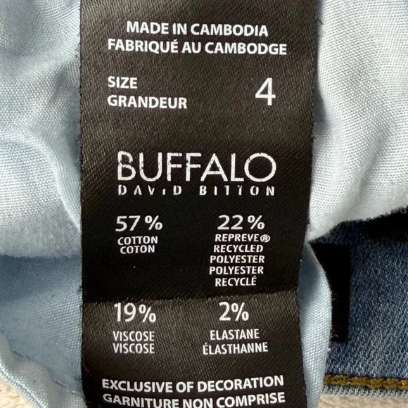 Buffalo David Bitton Mollie High Rise Stretch Skinny Jeans Womens 4 light‎ wash - Picture 10 of 10